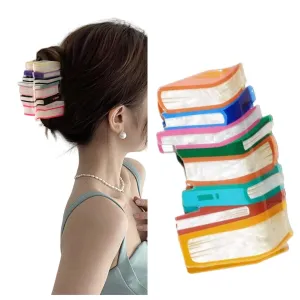 Book Hair Clips，Funny Women's Hair Clips，Hairpins Designed for Women Book Lovers ，A Cute Book Hair Clip Suitable for Sparse Hair Volume (Book Hair Clip-A)