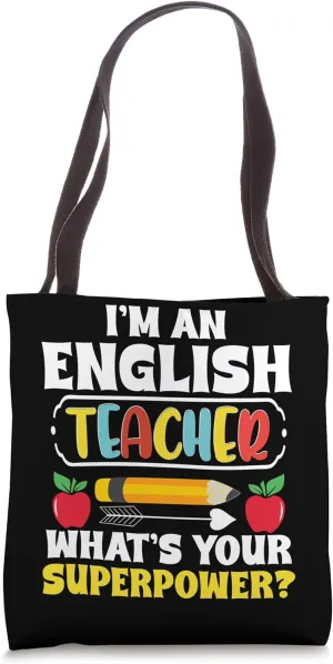 Book Reading Grammar English Teaching School Educator Tote Bag
