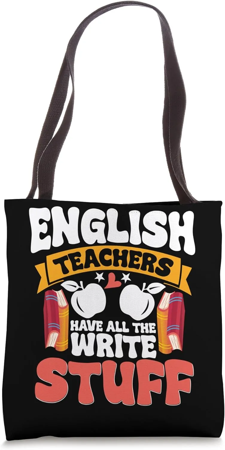 Book Reading Grammar English Teaching School Educator Tote Bag