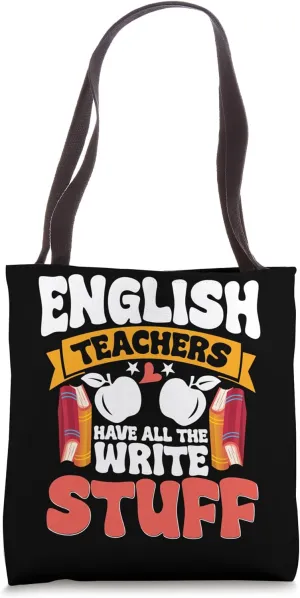 Book Reading Grammar English Teaching School Educator Tote Bag