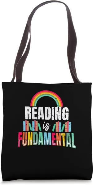 Bookish Reading Is Fundamental Rainbow Bookworm Lovers Geek Tote Bag