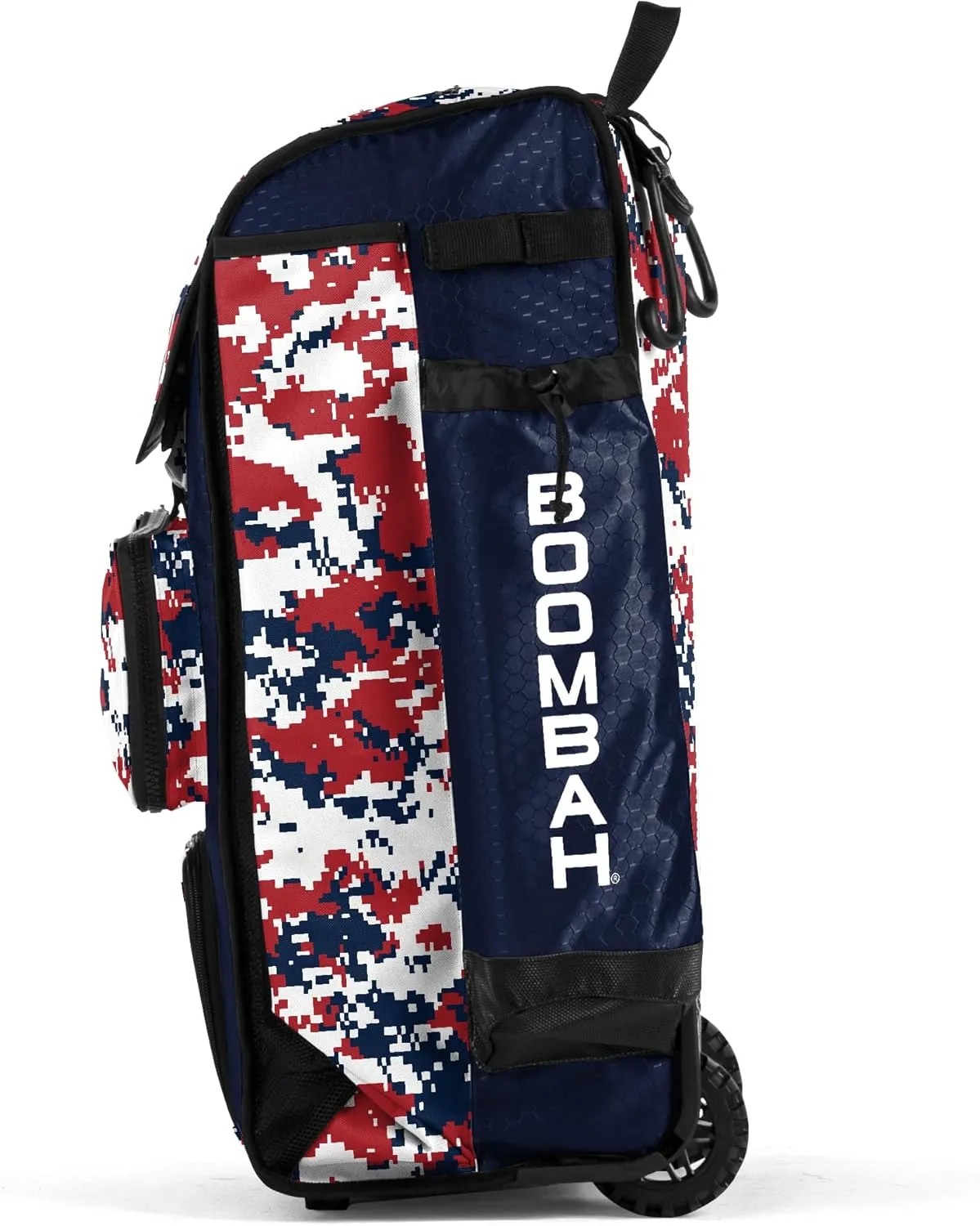 Boombah Rolling Catchers Superpack Baseball/Softball Gear Bag Digital Camo - 23-1/2" x 13-1/2" x 9-1/2" - Multiple Colors - Telescopic Handle and Holds 4 Bats - Wheeled Version