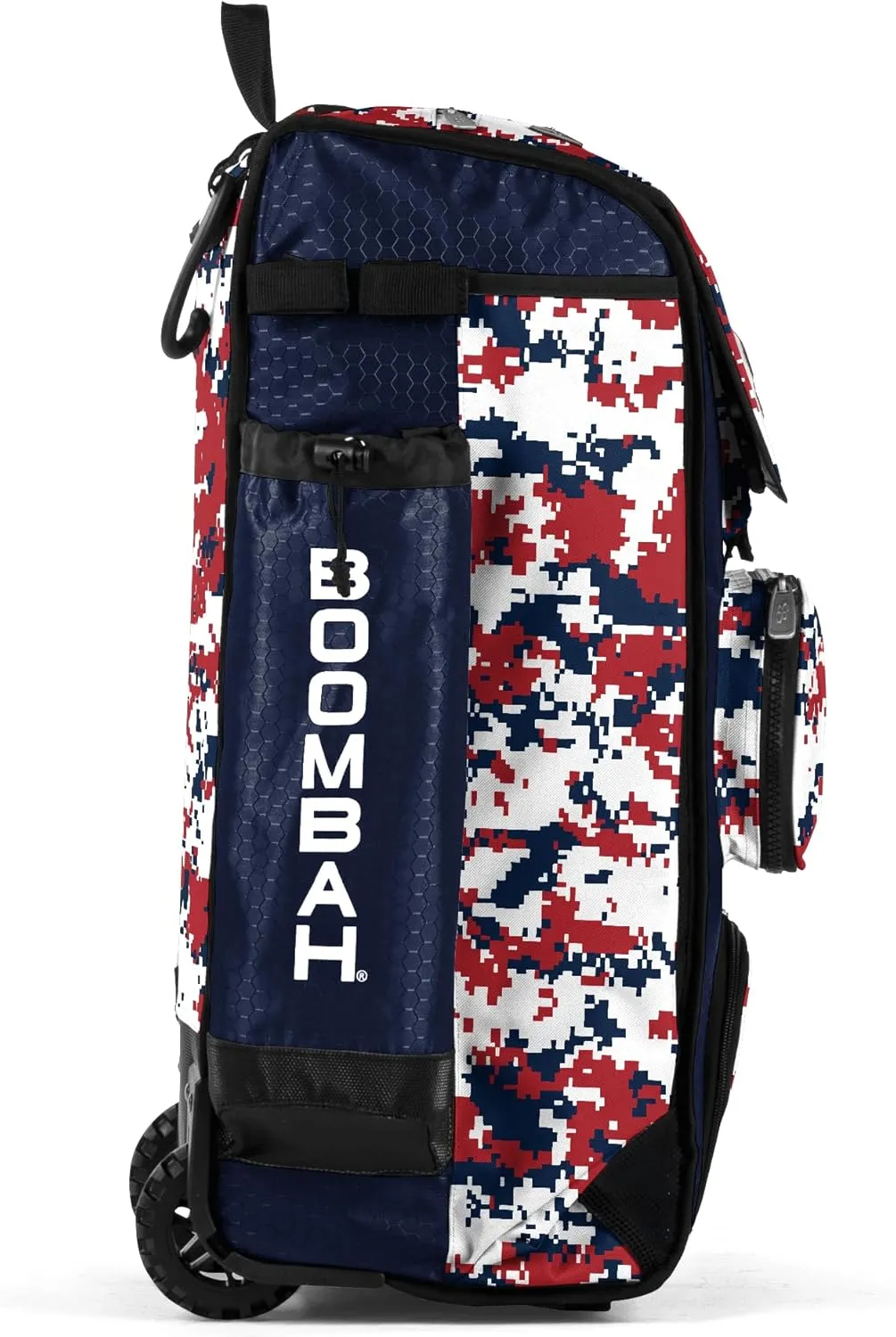 Boombah Rolling Catchers Superpack Baseball/Softball Gear Bag Digital Camo - 23-1/2" x 13-1/2" x 9-1/2" - Multiple Colors - Telescopic Handle and Holds 4 Bats - Wheeled Version