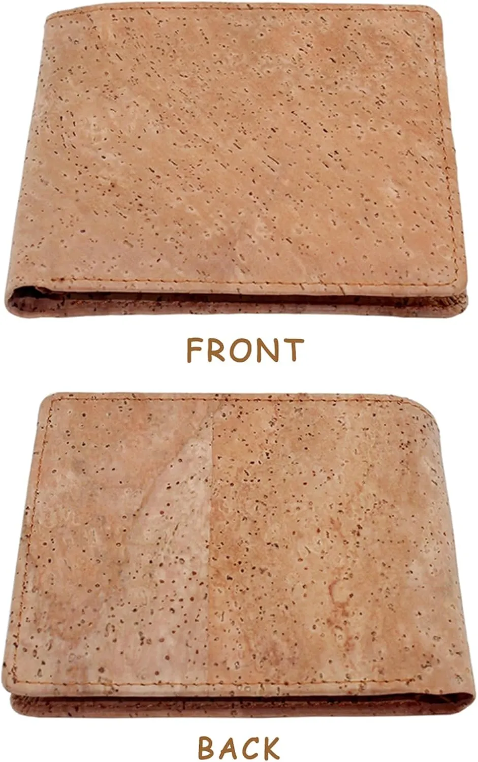 boshiho RFID Blocking Cork Wallet, Slim Bifold Vegan Coin Purse Eco Friendly Gift for Men and Women (Tan)