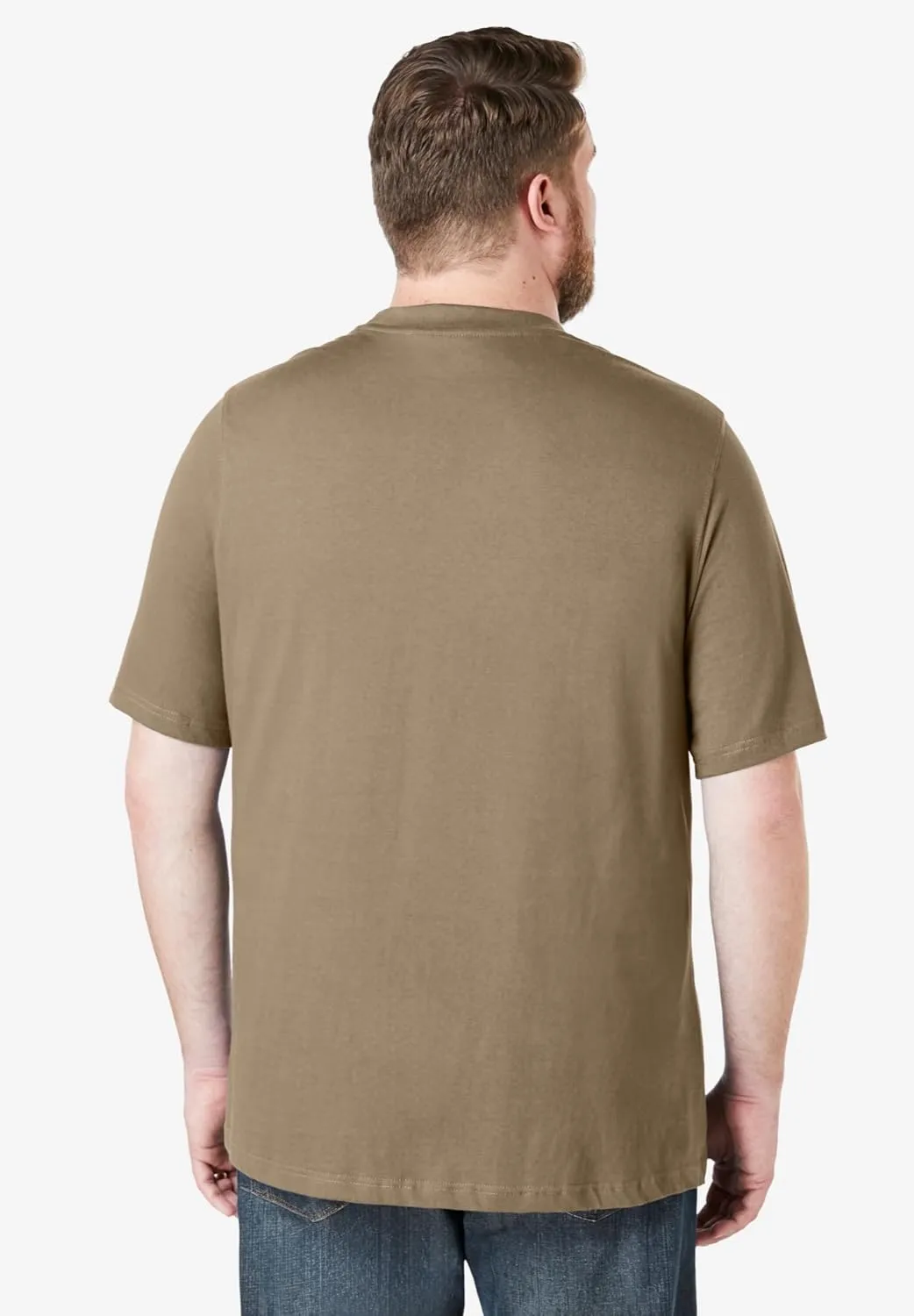 Boulder Creek by Kingsize Men's Big & Tall Heavyweight Pocket Crewneck T-Shirt