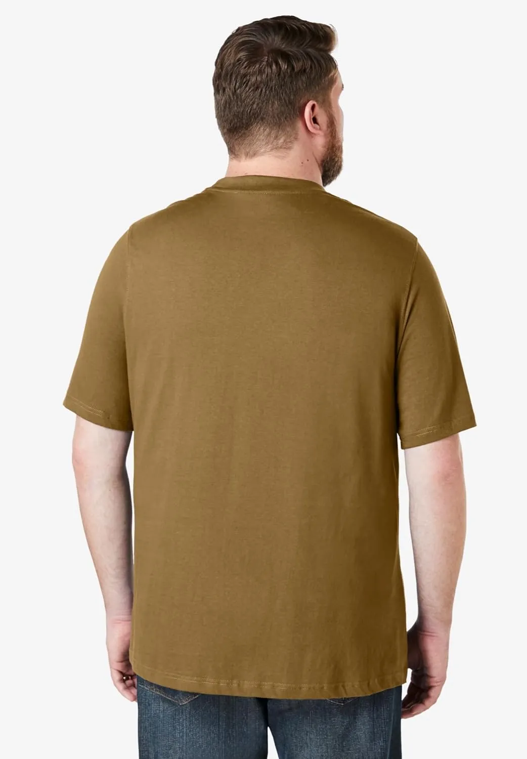 Boulder Creek by Kingsize Men's Big & Tall Heavyweight Pocket Crewneck T-Shirt