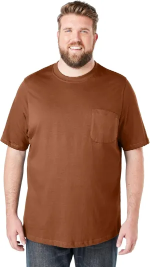 Boulder Creek by Kingsize Men's Big & Tall Heavyweight Pocket Crewneck T-Shirt