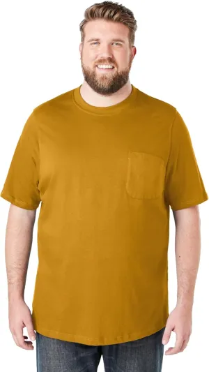 Boulder Creek by Kingsize Men's Big & Tall Heavyweight Pocket Crewneck T-Shirt