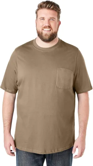 Boulder Creek by Kingsize Men's Big & Tall Heavyweight Pocket Crewneck T-Shirt
