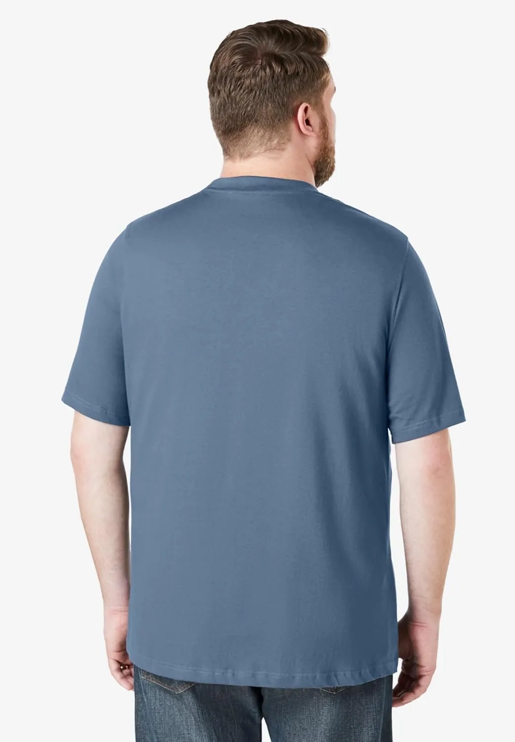 Boulder Creek by Kingsize Men's Big & Tall Heavyweight Pocket Crewneck T-Shirt