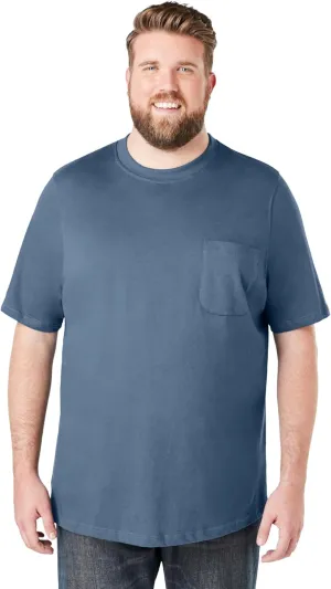 Boulder Creek by Kingsize Men's Big & Tall Heavyweight Pocket Crewneck T-Shirt