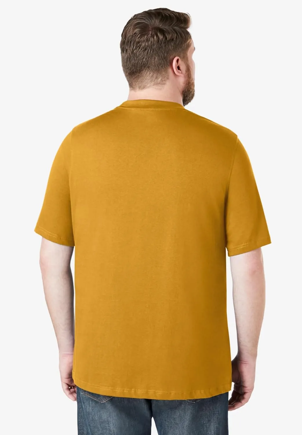 Boulder Creek by Kingsize Men's Big & Tall Heavyweight Pocket Crewneck T-Shirt