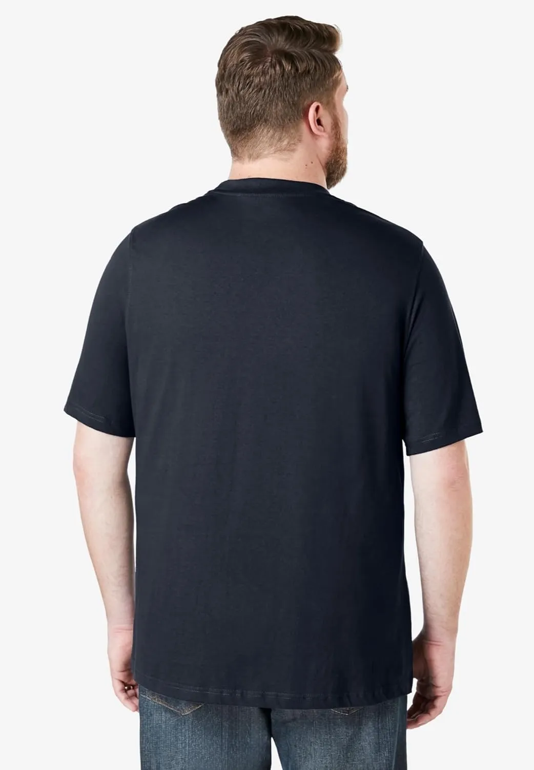 Boulder Creek by Kingsize Men's Big & Tall Heavyweight Pocket Crewneck T-Shirt