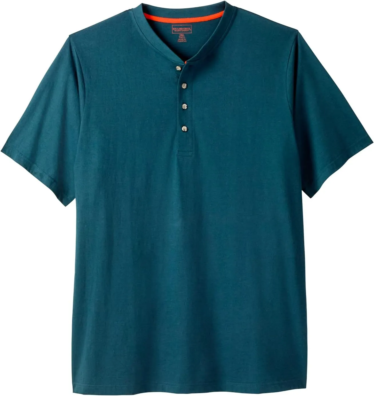 Boulder Creek by Kingsize Men's Big & Tall Heavyweight Short-Sleeve Henley Shirt