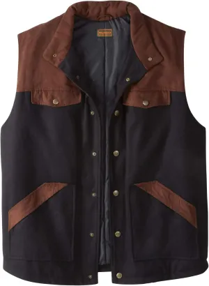 Boulder Creek by KingSize Men's Big & Tall Plaid Multi-Pocket Vest