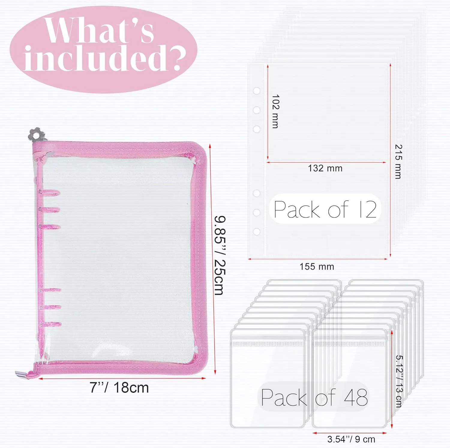 Bracelet Holder Travel Jewelry Organizer Case Transparent Jewelry Storage Book for Earring Necklace Ring with Small Clear Zippered Pouch