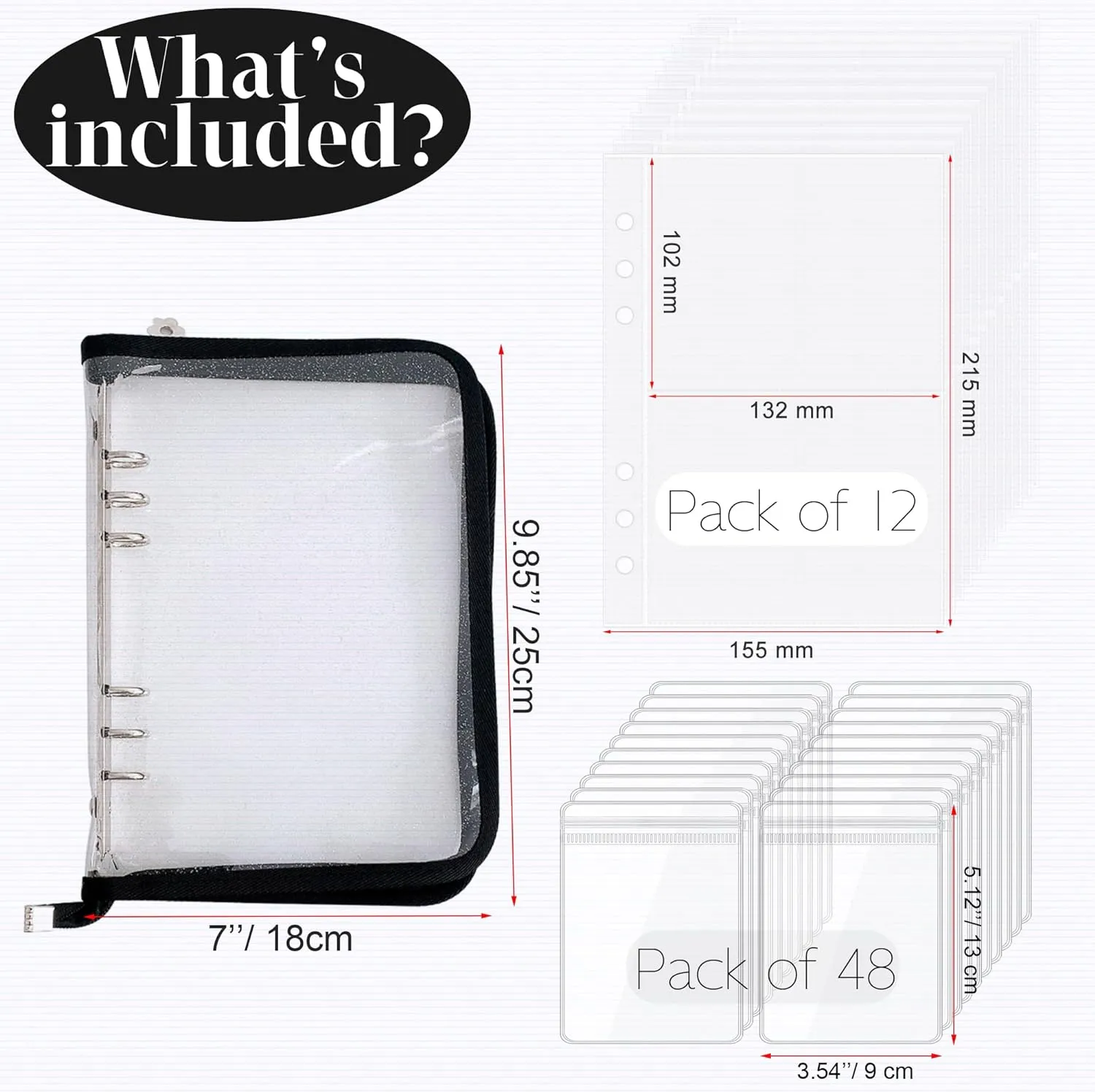 Bracelet Holder Travel Jewelry Organizer Case Transparent Jewelry Storage Book for Earring Necklace Ring with Small Clear Zippered Pouch