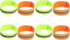 Bracelets Armband Elastic 10 Pcs Reflective Band High Visibility Bands Safety Armbands for Jogging Cycling Walking Night Events Stretch Bracelet String Elastic Running
