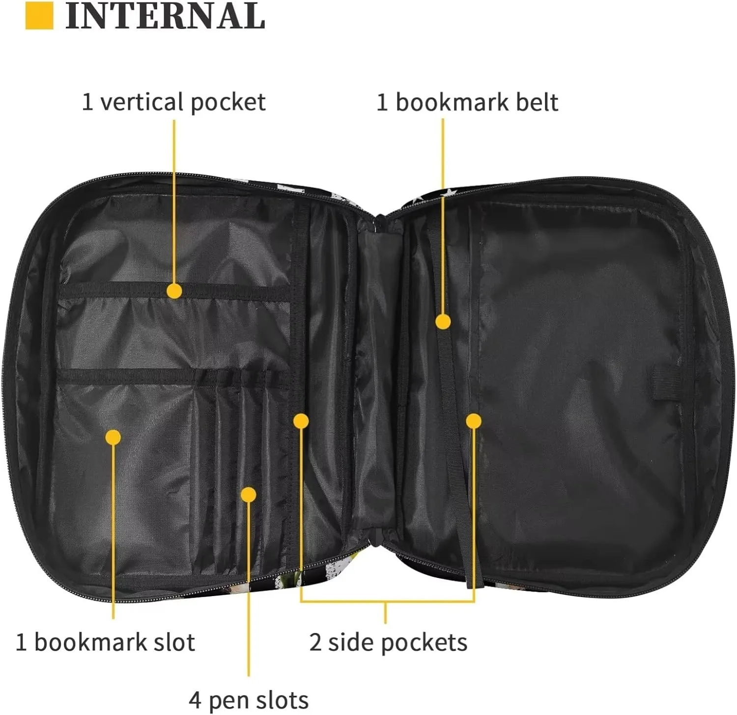 Brazil Flag Bible Cover Bag with Handle Pockets Tote Carrying Book Durable Protective Handbag Pouch