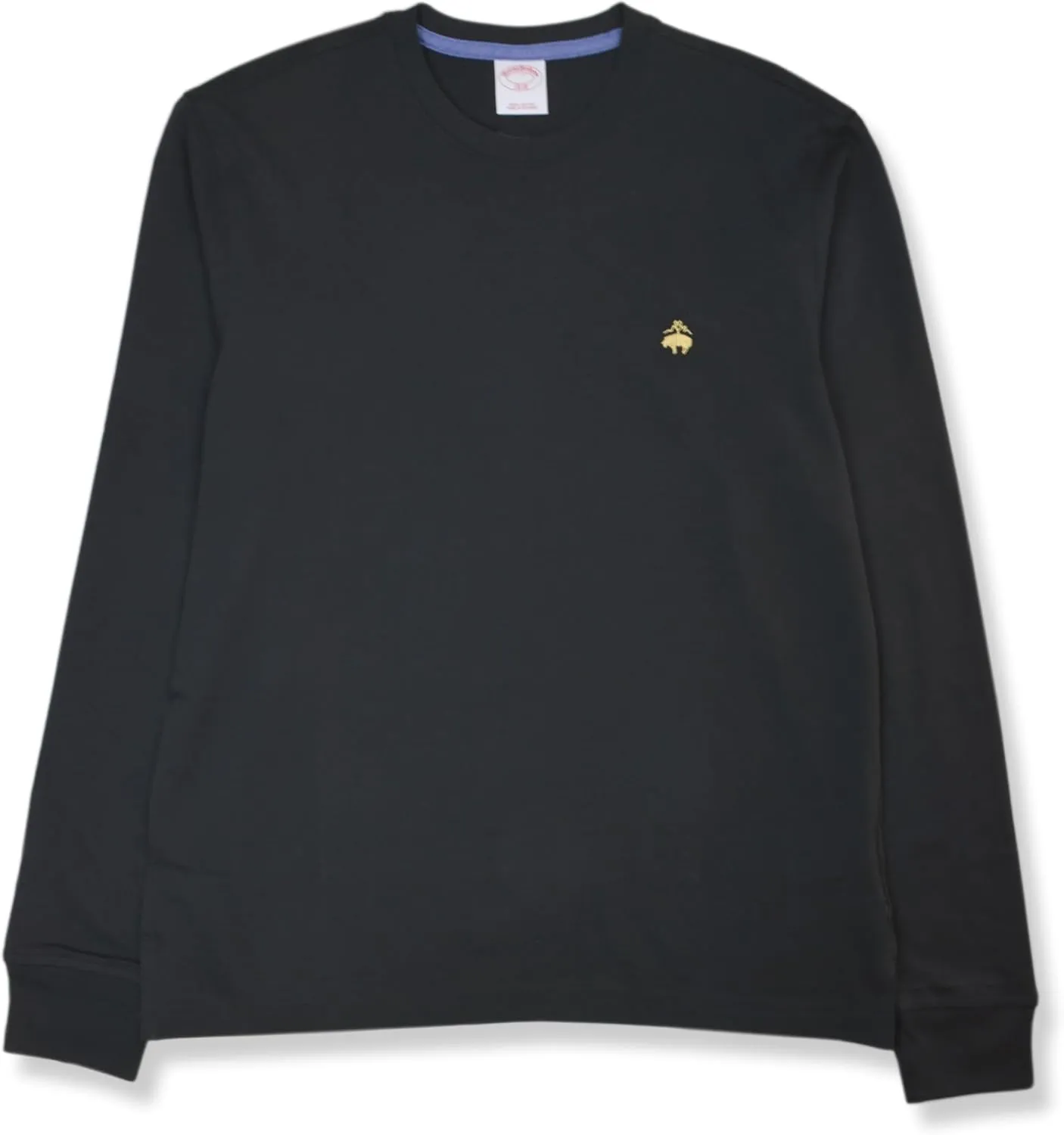Brooks Brothers Mens Original Fit All Cotton Long Sleeve Basic Tee T-Shirt,