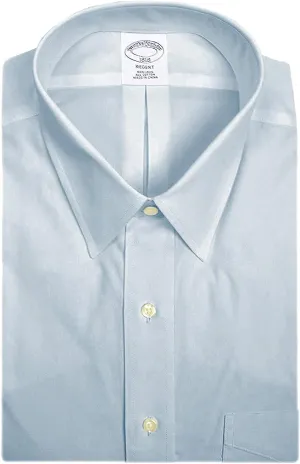 Brooks Brothers Mens Regent Fit Non Iron 100% Cotton Pocket Dress Shirt Chambray Light Blue (15 Neck 34/35 Sleeves)