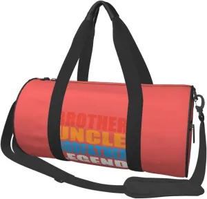 Brother Uncle Godfather Legend Duffel Bag Gym Bag Travel Sports Tote Large Foldable Beach Swim Yoga22