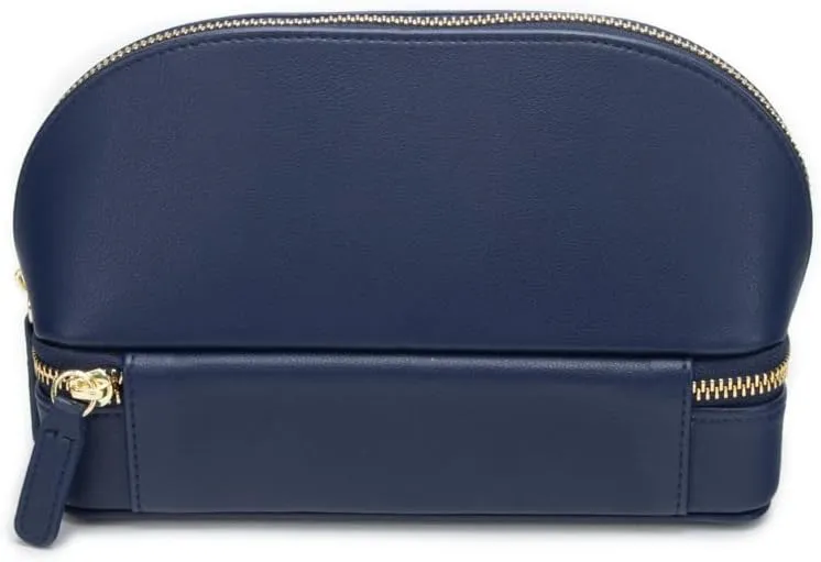 Brouk and Co. Duo Travel Organizer for Cosmetics and Jewelry (Navy)