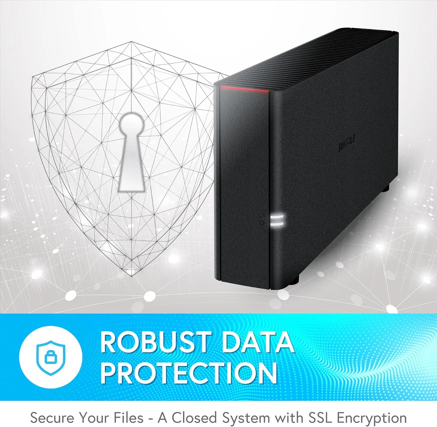BUFFALO LinkStation 210 4TB 1-Bay NAS Network Attached Storage with HDD Hard Drives Included NAS Storage That Works as Home Cloud or Network Storage Device for Home