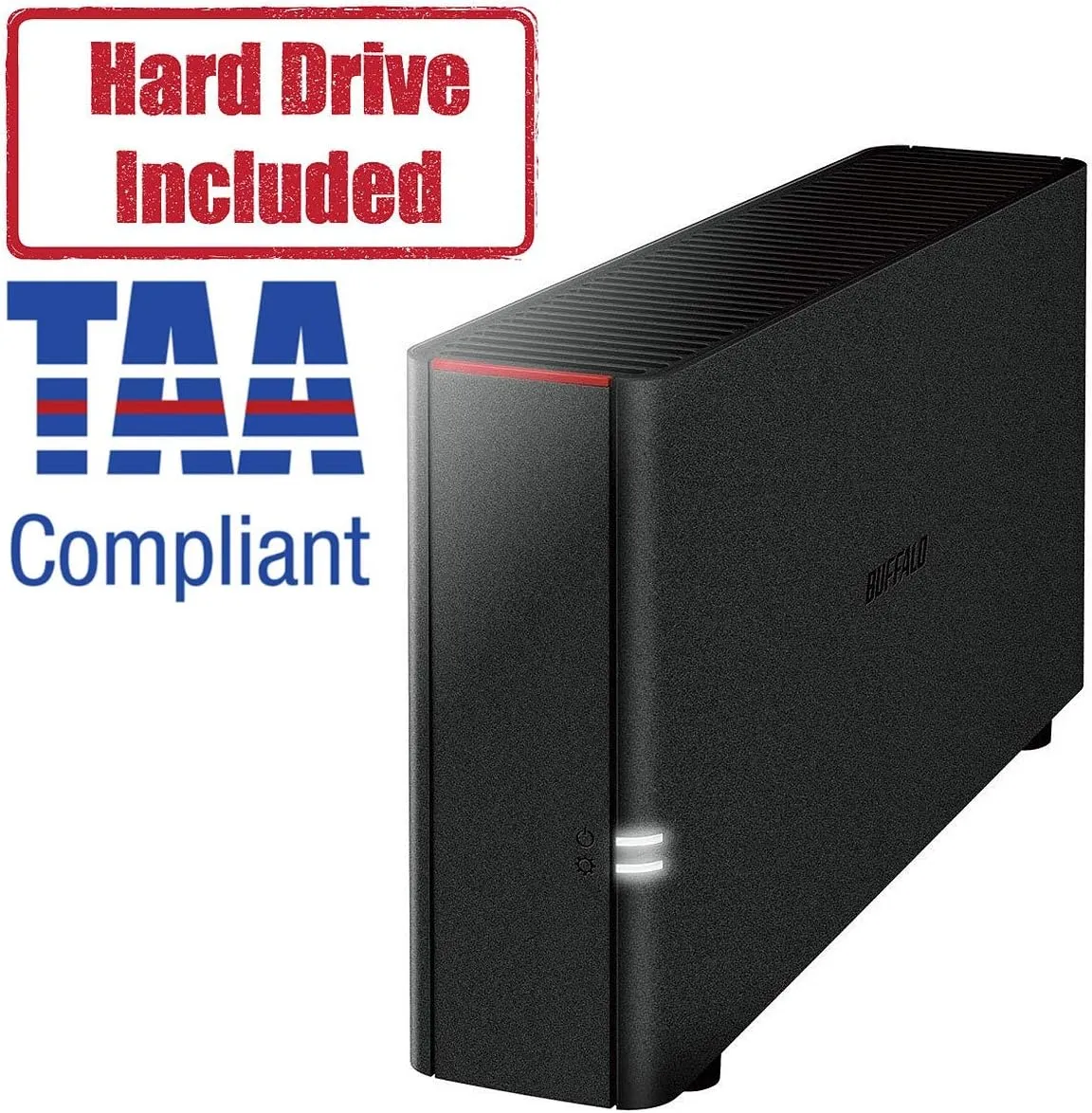 BUFFALO LinkStation 210 4TB 1-Bay NAS Network Attached Storage with HDD Hard Drives Included NAS Storage That Works as Home Cloud or Network Storage Device for Home