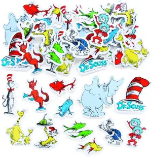 Bulk Dr. Seuss Self-Adhesive Shapes - 72 Pieces - Wonderful for School Activiites, Home Crafts and Activities