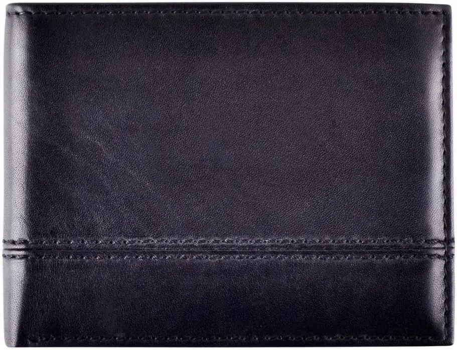 BULL GUARD Rfid Leather Wallet | The Respected Gentlemans Bifold Slim for Men | Travel Secure RFID Blocking | Mens Full Grain Leather Wallet with Removable ID Credit Card Holder