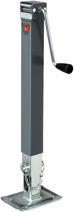 Bulldog 190754 Square Trailer Jack, No Mount, 8,000 lbs. Support Capacity, Sidewind, Weld-On, 15 Inch Travel