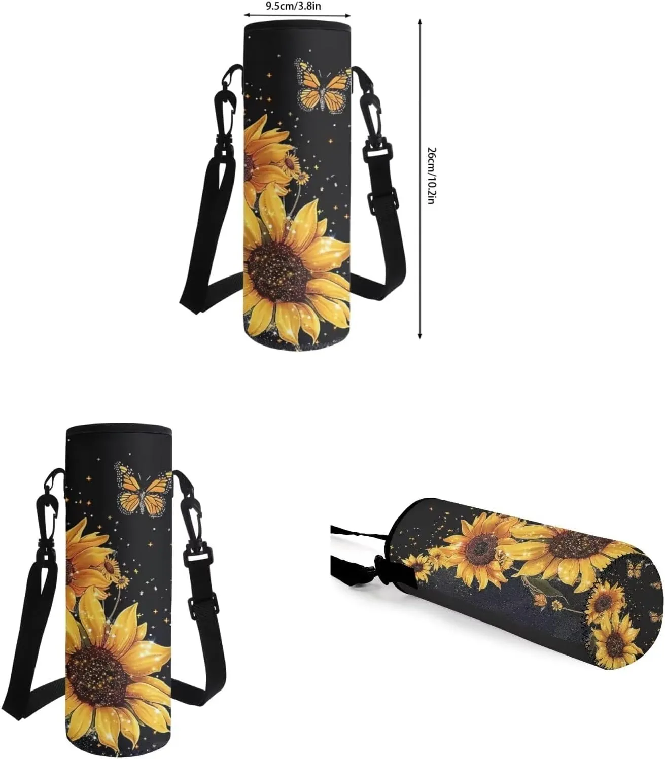 Butterfly 4 in 1 Kids Backpacks for Girls with Lunch Box 17 Inch Book Bag for Girl with Lunch Box Reusable Lunch Bag with Shoulder Strap for School Travel Vacation