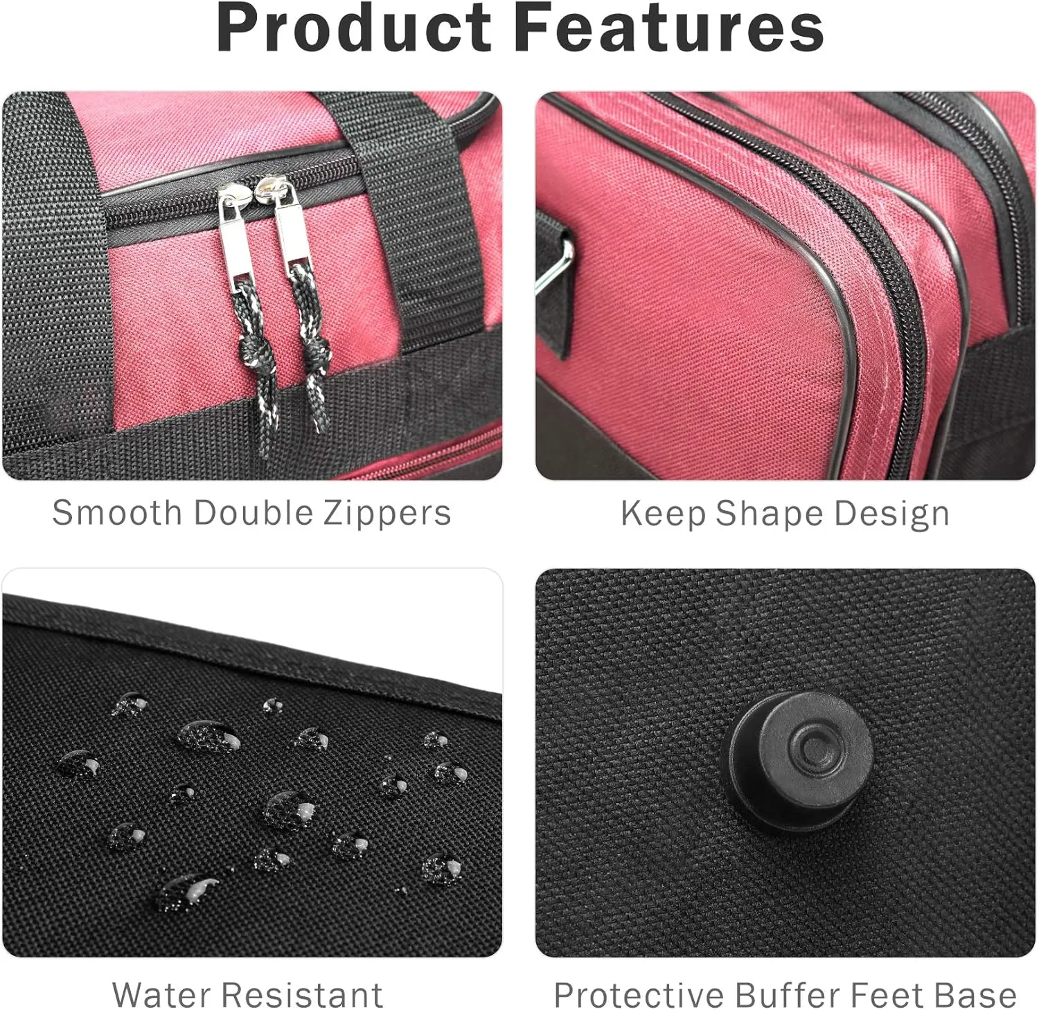 BuyAgain Duffle Bag, 17" Travel Carry On Sport Overnight Weekender Duffel Gym Bag with Adjustable Strap For Men Or Women
