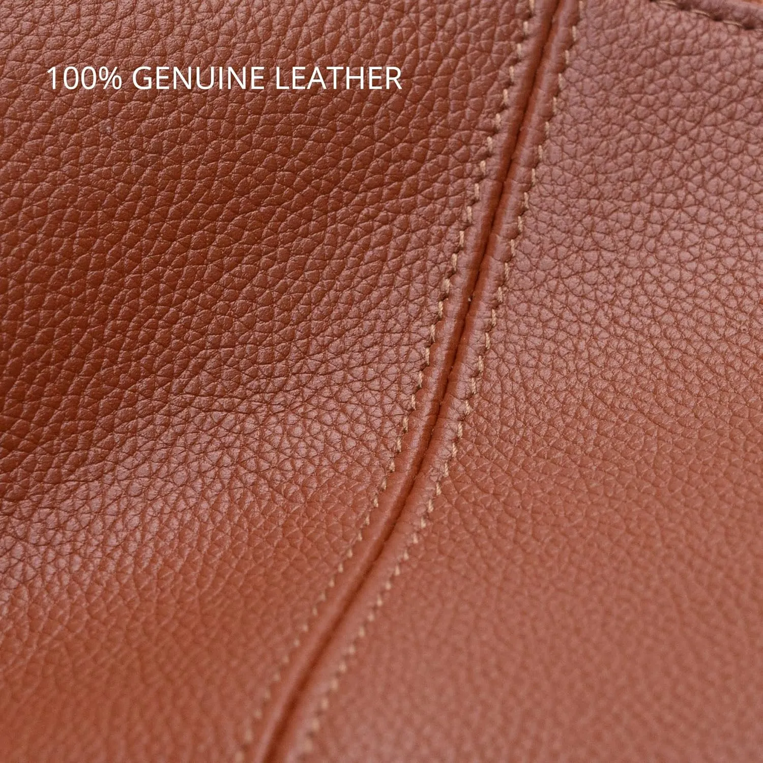 Bveyzi Genuine Leather Wristlet Purses for Women, Envelope Clutch Wallet Small Crossbody Bags for Dressy Evening
