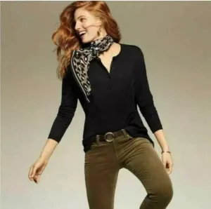 Cabi Black Henley Swing Tee