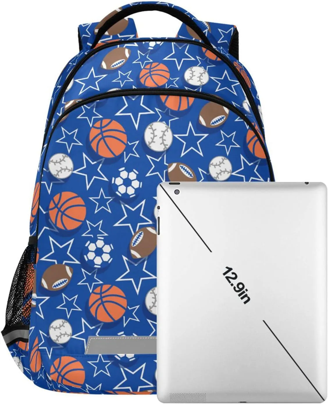 Caikeny Football Kids Backpack Daypack Soccer College School Shoulder Bag Travel Laptop Backpack Book Bag for Kids