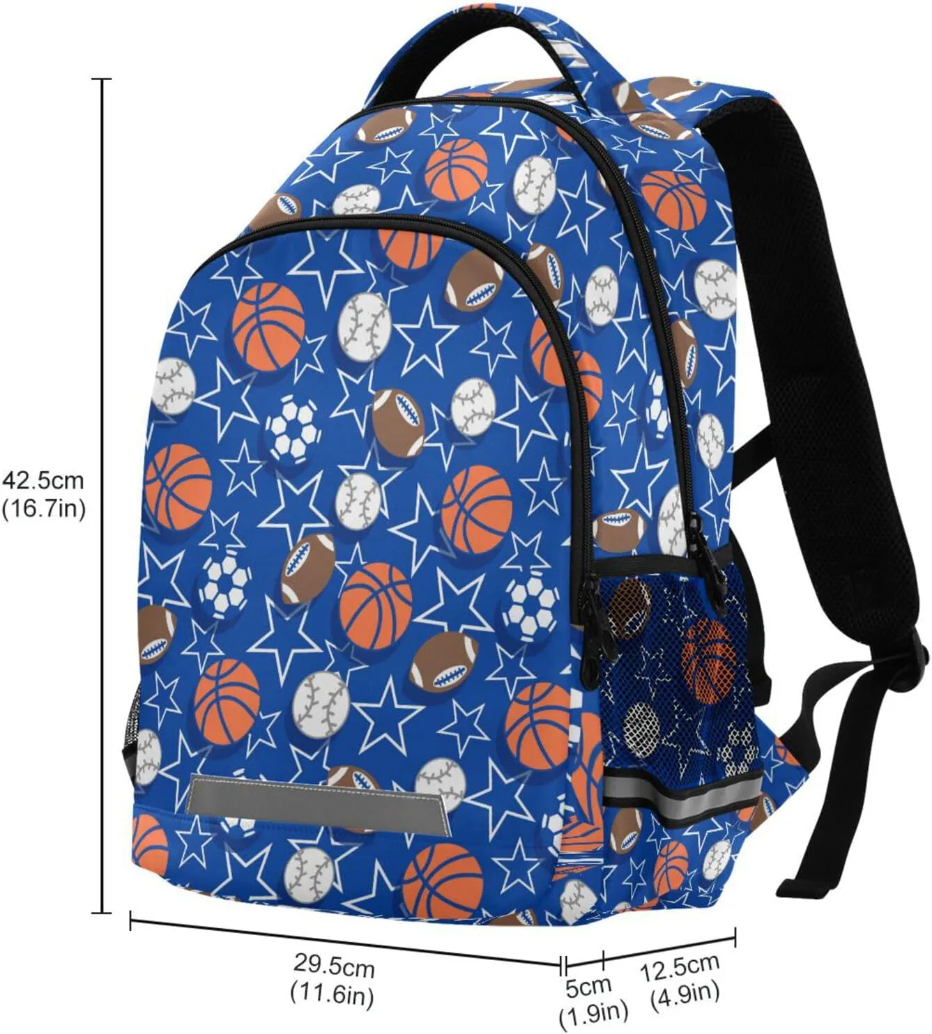 Caikeny Football Kids Backpack Daypack Soccer College School Shoulder Bag Travel Laptop Backpack Book Bag for Kids