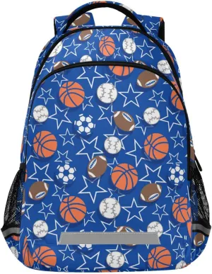 Caikeny Football Kids Backpack Daypack Soccer College School Shoulder Bag Travel Laptop Backpack Book Bag for Kids
