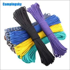 Campingsky paracord 550 parachute cord lanyard tent rope guyline mil spec type iii 7 strand 100ft