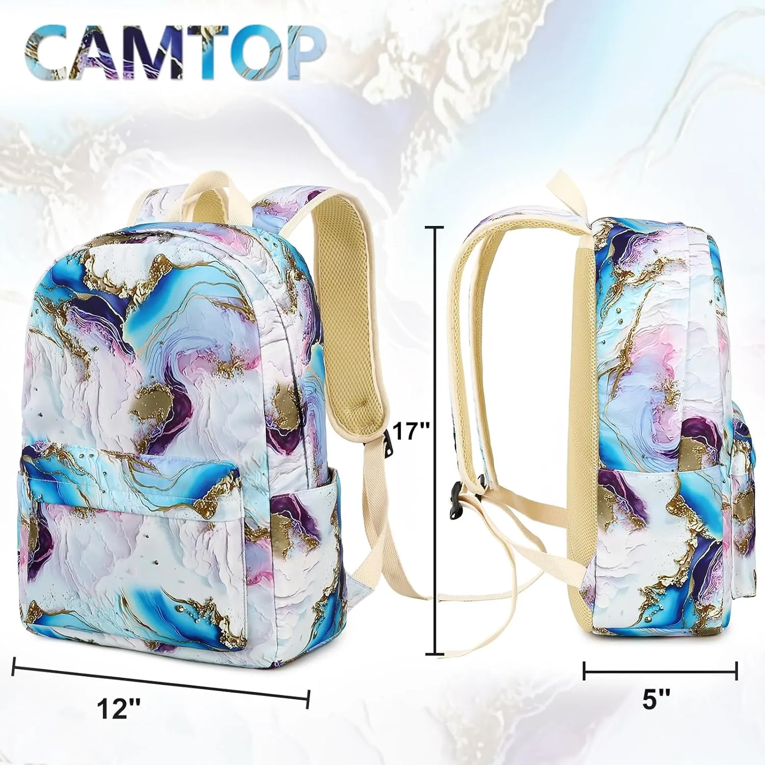 CAMTOP Backpack for girls backpack with lunch box set kids backpack for School Bookbag