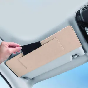 Car Sun Visor Extender for Mercedes-Benz C-Class Cabriolet W205 Facelift 2019-2023 UV Protection Anti-Glare Sun Blocker,Adjustable Stable Car Sun Visor Extension Clip,Beige-with Storage Bag
