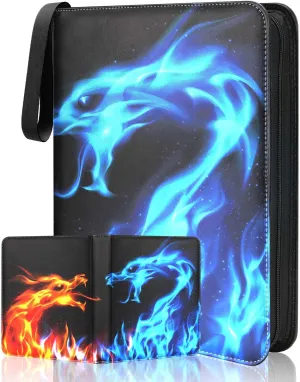 Card Binder 9 Pocket Holder 1000  Pockets Compatible with Game, 3 Ring Trading Album Case Book Storage For CCG, MTG, Baseball, Gifts For Boys And Girls Ages 6-14