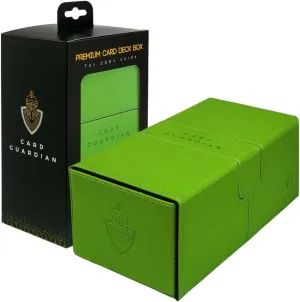 Card Guardian - Premium Double Deck Box (Lime Green) for 200  cards Trading Card Games TCG Perfect for Magic the gathering (MTG), Commander Deck, Yugioh Deck Box, Sports Card Storage Boxes