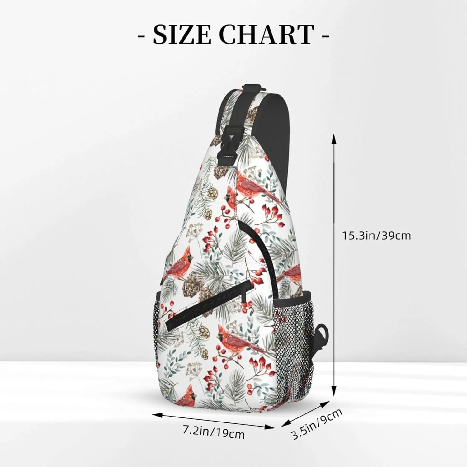 Cardinal Birds Sling Backpack Chest Bag Crossbody Shoulder Bag Gym Cycling Travel Hiking Daypack For Men Women