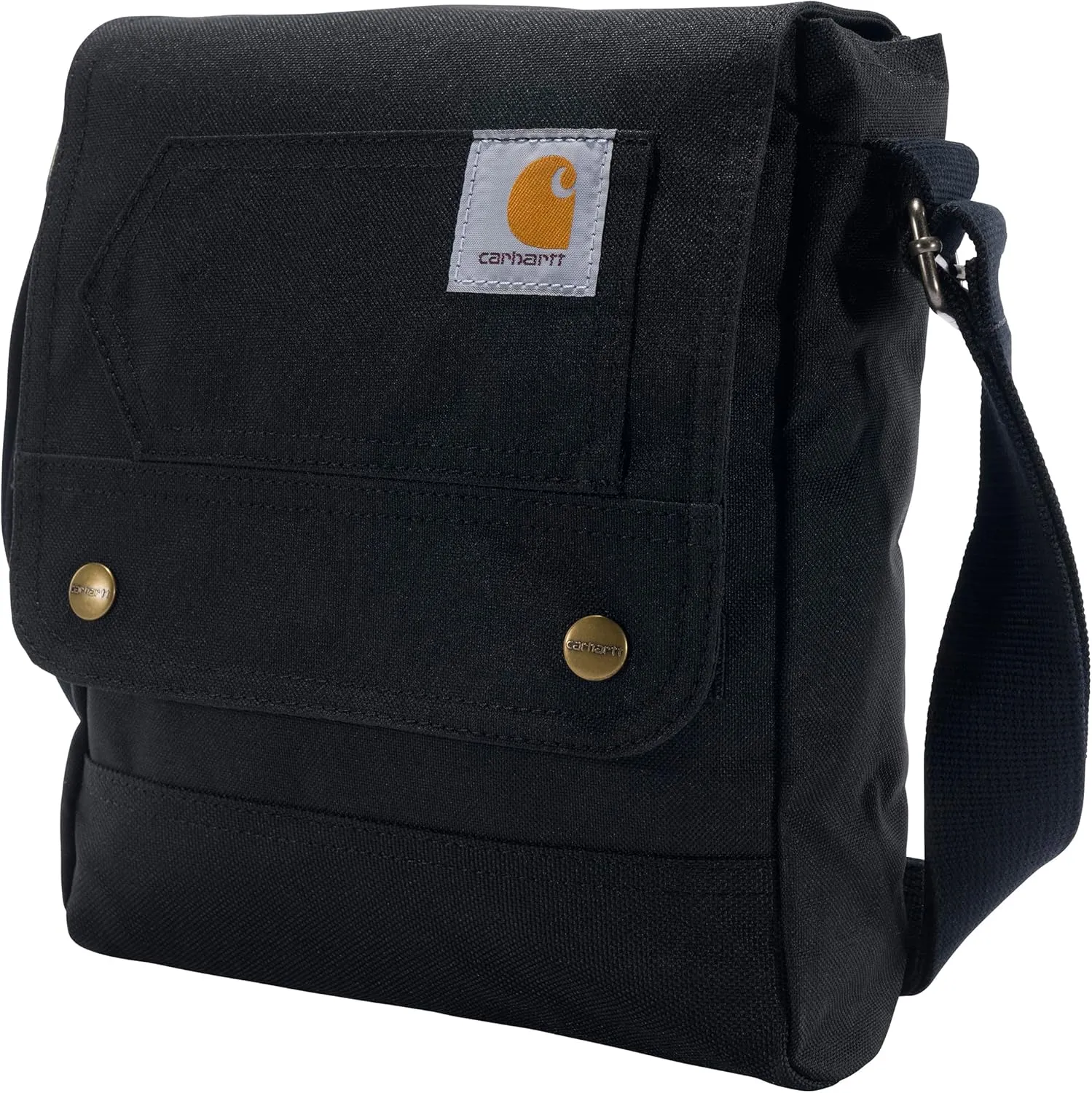 Carhartt, Durable, Adjustable Crossbody Bag With Flap Over Snap Closure