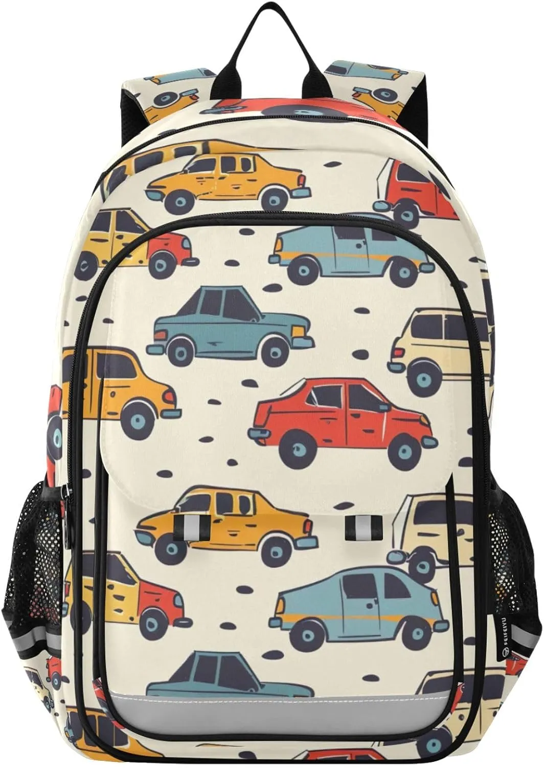 Cartoon Car Print Backpack for Boys Middle-School Elementary Bookbags 20325290