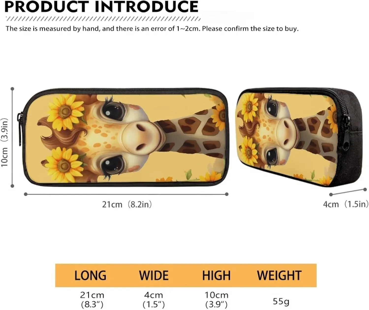 Cartoon Giraffe Kids Backpack for Teen Boys Girls Kids Bookbags for Girls Ages 5 To 8 with Water Bottle Pockets Kids School Backpack with Lunch Box for Boys Fashion Laptop Bag for College