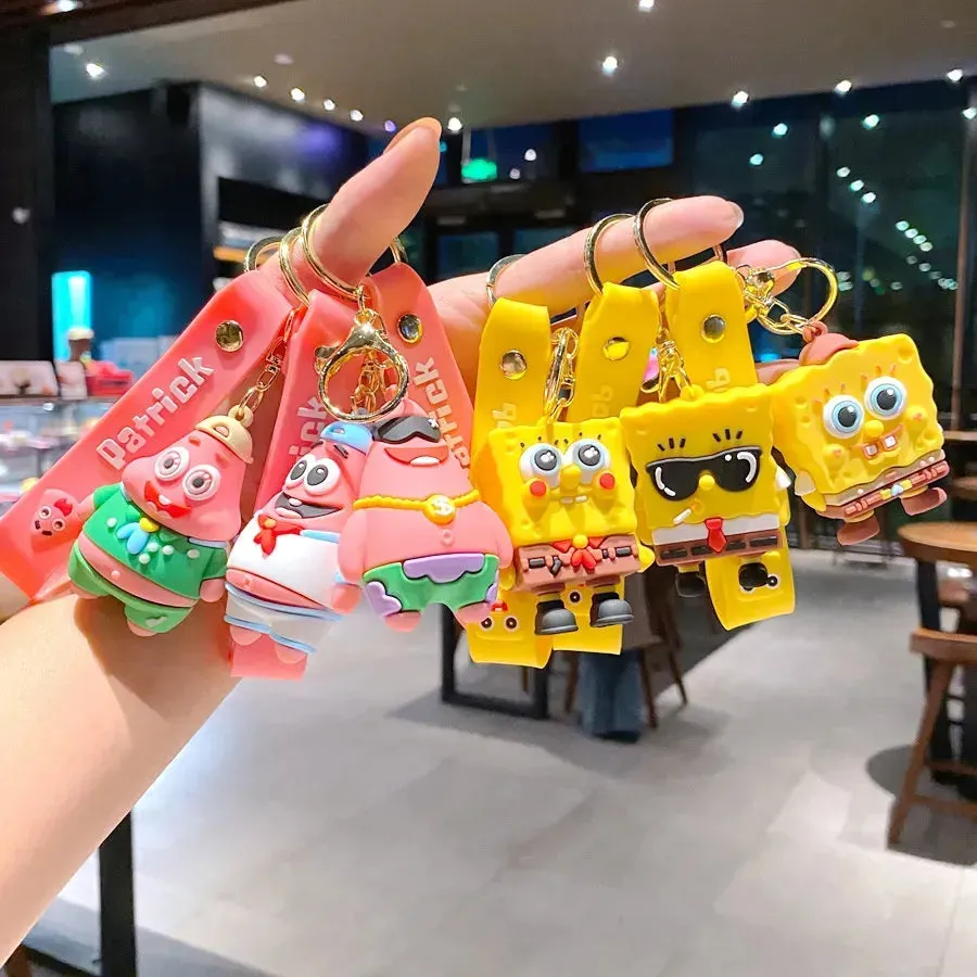 Cartoonish SpongeBob & Patrick Keychain