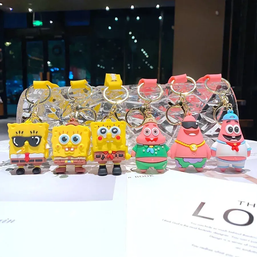 Cartoonish SpongeBob & Patrick Keychain